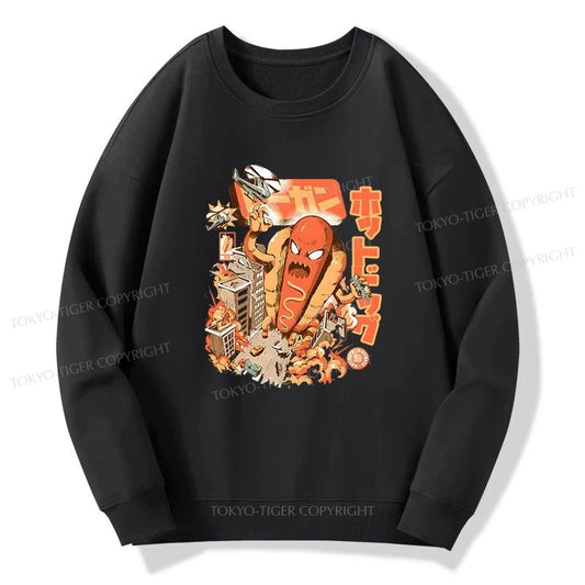 Tokyo-Tiger Great Hot Dog Kaiju Japanese Sweatshirt