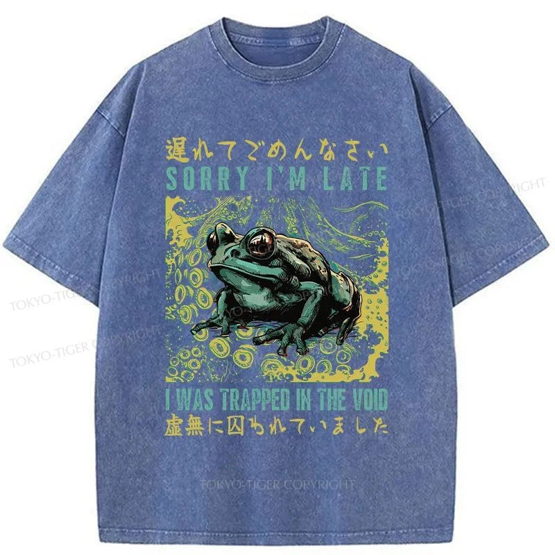 Tokyo-Tiger A Frog Trapped In The Void Washed T-Shirt