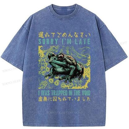 Tokyo-Tiger A Frog Trapped In The Void Washed T-Shirt