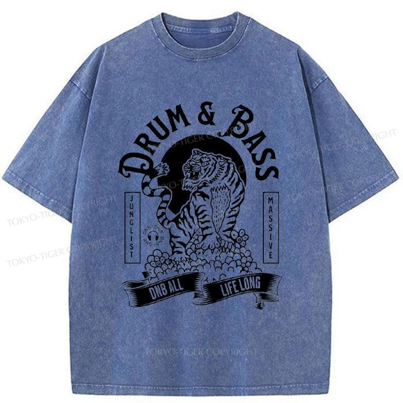 Tokyo-Tiger Drum & Bass Tiger Washed T-Shirt