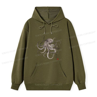 Tokyo-Tiger Octopus Japanese Calligraphy Classic Hoodie