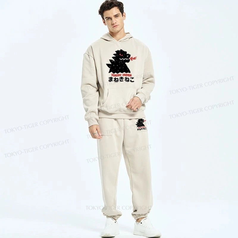 Tokyo-Tiger Japanese Fortune Cat Fleece Lined Hoodie Set