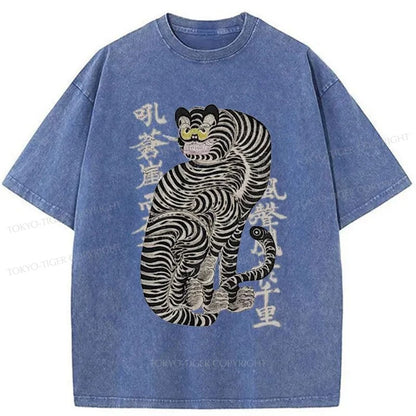 Tokyo-Tiger Japanese Vintage Tiger Washed T-Shirt