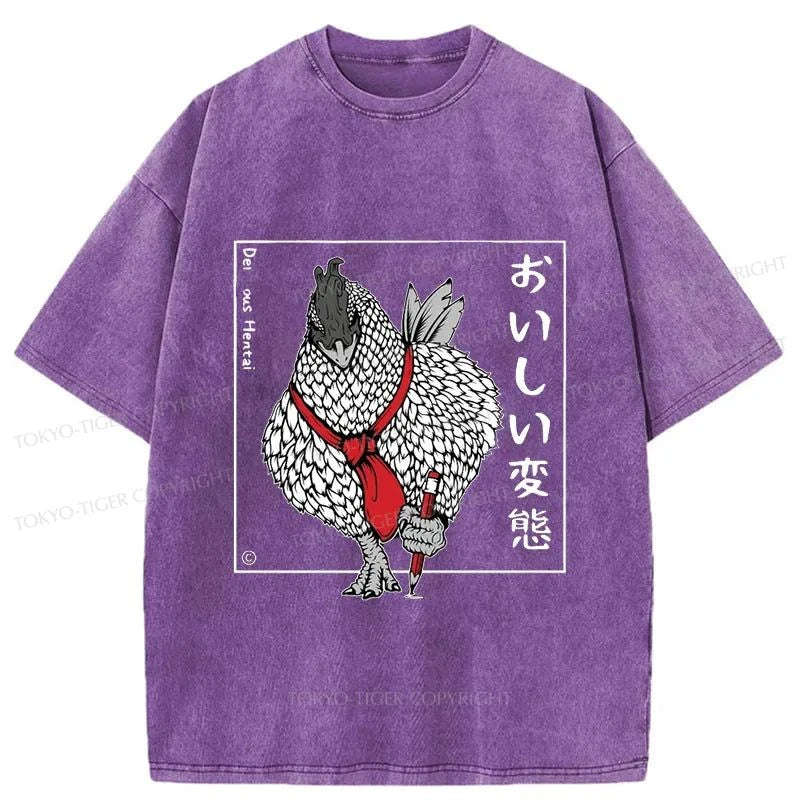 Tokyo-Tiger Delicious Hentai Japanese Washed T-Shirt