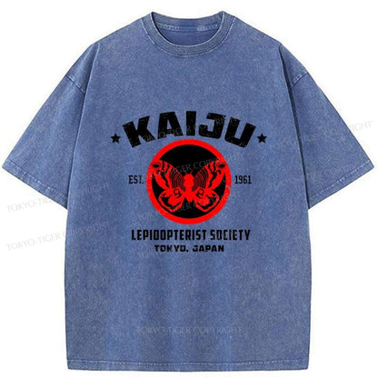 Tokyo-Tiger Japanese Monster Mothra Washed T-Shirt