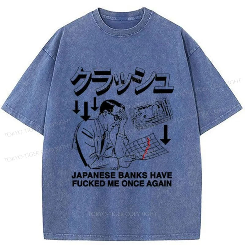 Tokyo-Tiger The Bank of Japan Lied To Me Again Washed T-Shirt