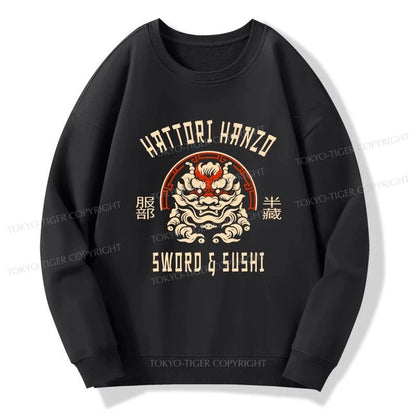 Tokyo-Tiger Hattori Hanzo Sword And Sushi Japanese Sweatshirt