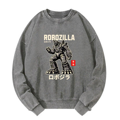 Tokyo-Tiger RoboZilla Manga Japanese Washed Sweatshirt