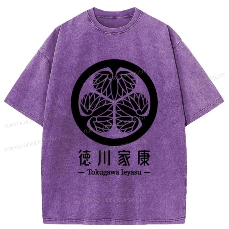 Tokyo-Tiger Tokugawa Ieyasu Kamon Family Washed T-Shirt