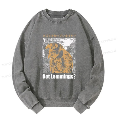 Tokyo-Tiger Do You Have Lemmings Japanese Washed Sweatshirt