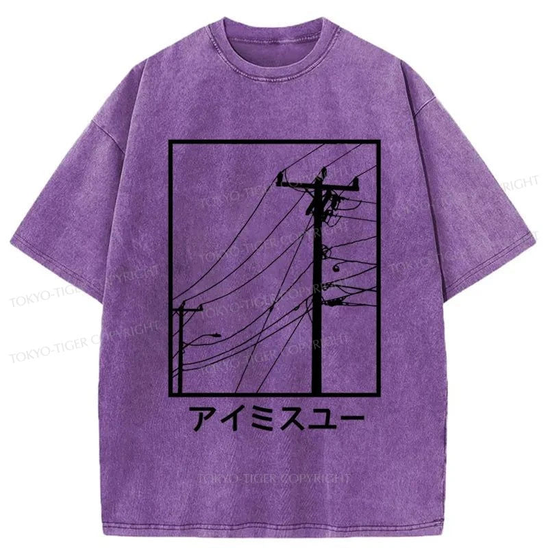 Tokyo-Tiger Wires And Cables Washed T-Shirt