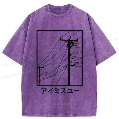 Tokyo-Tiger Wires And Cables Washed T-Shirt