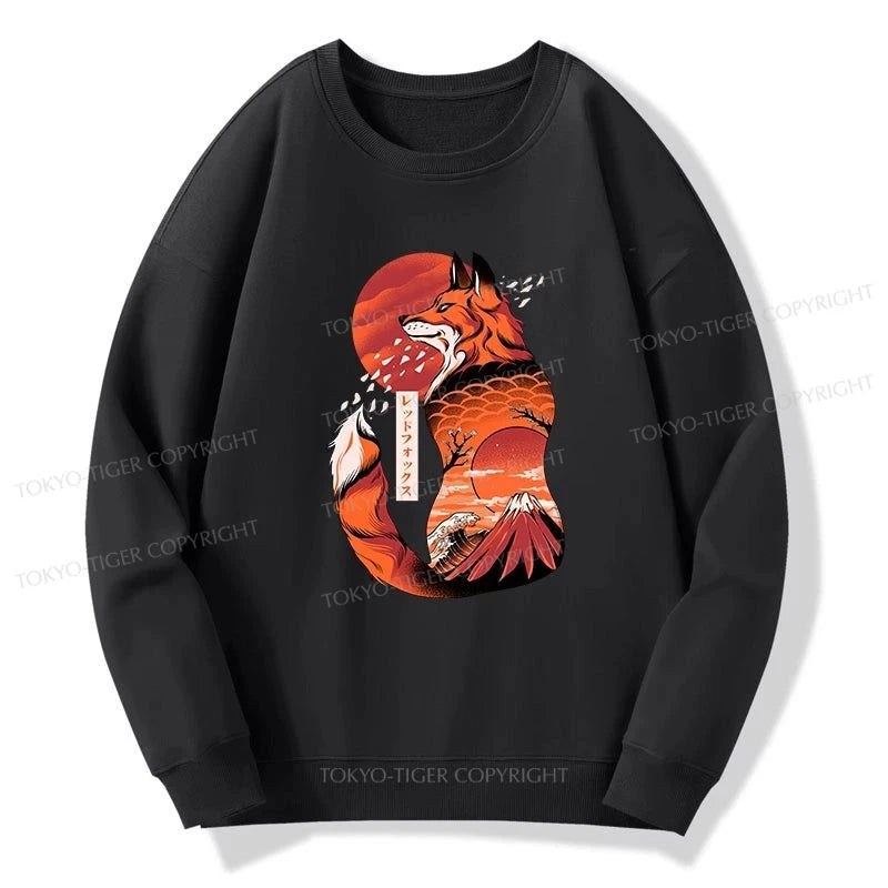 Tokyo-Tiger Japanese Fox KitsuneTattoo Sweatshirt