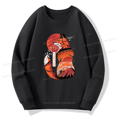 Tokyo-Tiger Japanese Fox KitsuneTattoo Sweatshirt