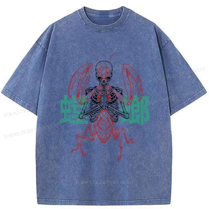 Tokyo-Tiger Mantis Monster Japanese Washed T-Shirt