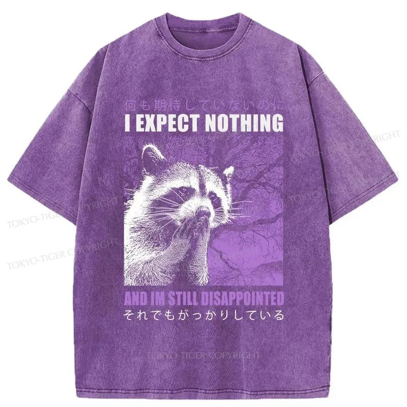 Tokyo-Tiger Disappointed Raccoon Japanese Washed T-Shirt