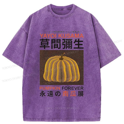 Tokyo-Tiger Forever Pumpkin Exhibition Japanese Washed T-Shirt