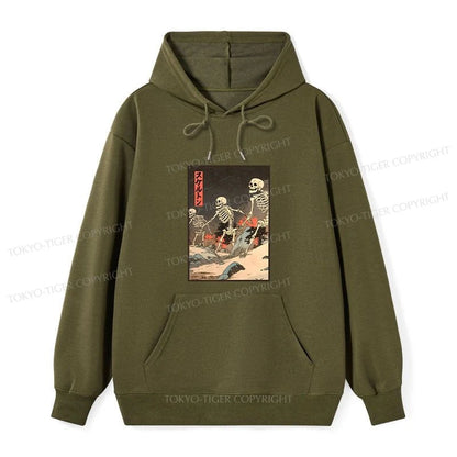 Tokyo-Tiger Japanese Rising Skeletons Classic Hoodie