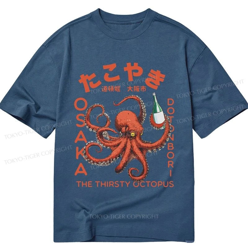 Tokyo-Tiger Octopus Drinks Soju Classic T-Shirt