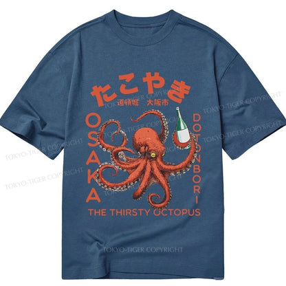 Tokyo-Tiger Octopus Drinks Soju Classic T-Shirt