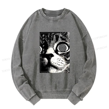 Tokyo-Tiger Scary Cat Japan Washed Sweatshirt