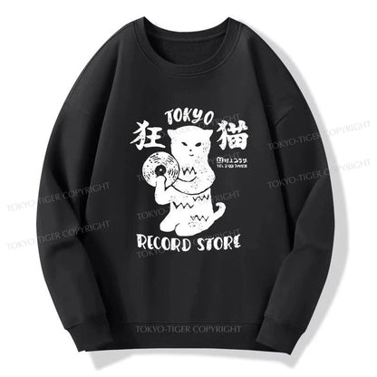 Tokyo-Tiger Tokyo Record Store Cat CD Sweatshirt