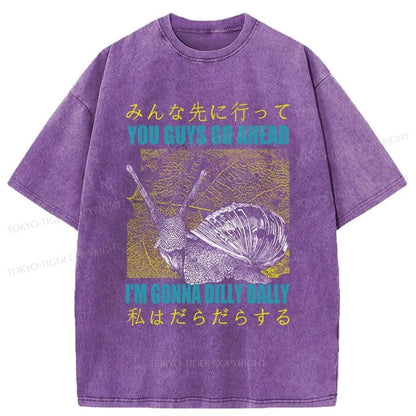 Tokyo-Tiger Slow Snail Japanese Washed T-Shirt