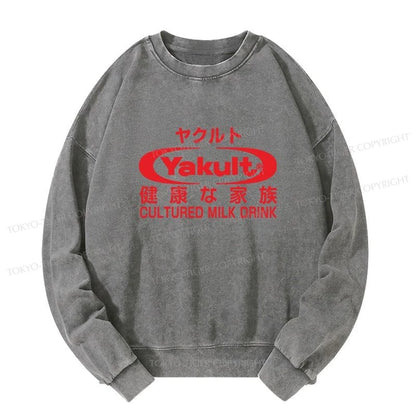 Tokyo-Tiger Yakult Logo Washed Sweatshirt