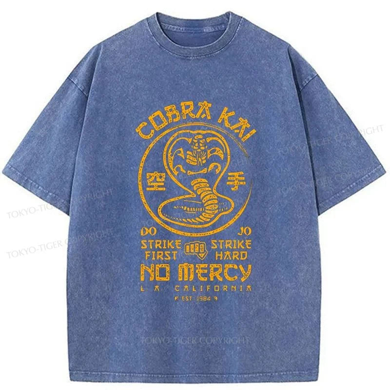 Tokyo-Tiger Karate Dojo Logo Cobra Kai Washed T-Shirt