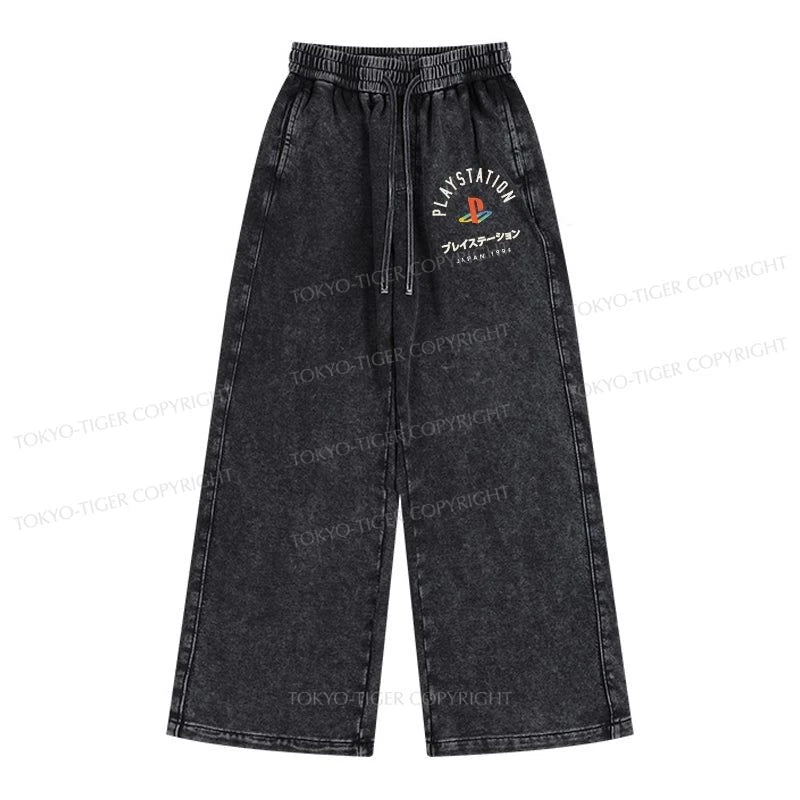 Tokyo-Tiger PlayStation Logo Japan Washed Sweatpants