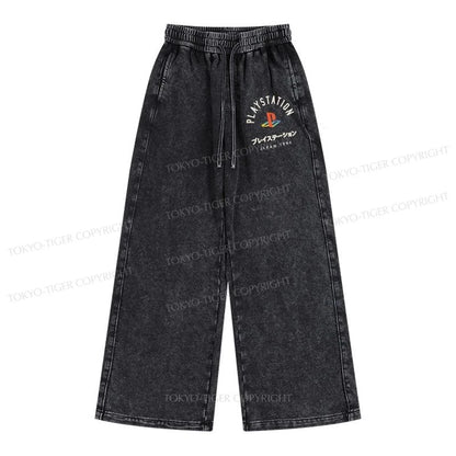 Tokyo-Tiger PlayStation Logo Japan Washed Sweatpants