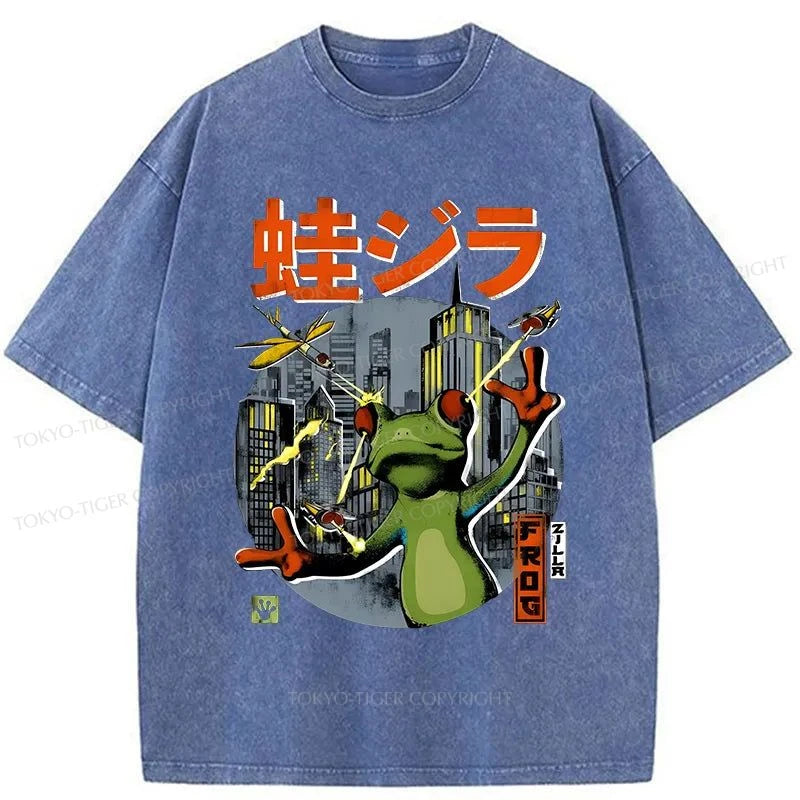 Tokyo-Tiger Frog Monster Japan Washed T-Shirt