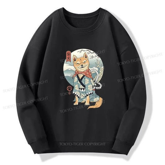 Tokyo-Tiger Samurai Shiba Dog Japanese Sweatshirt