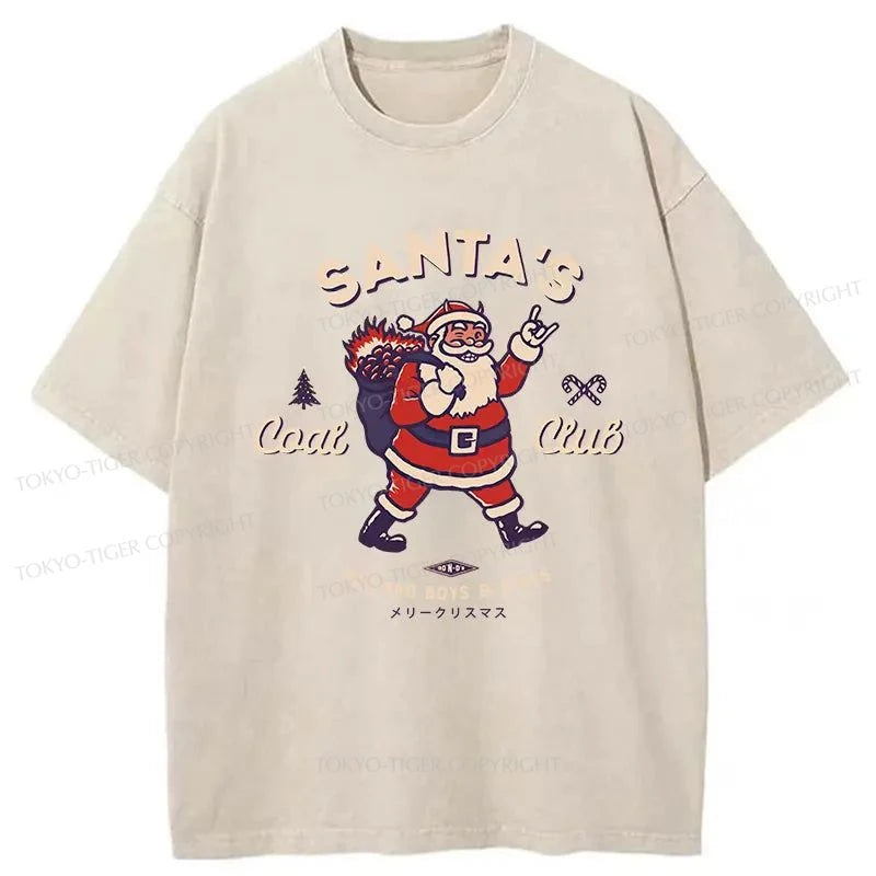 Tokyo-Tiger Santa's Coal Club Japan Washed T-Shirt