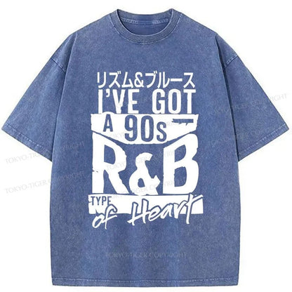 Tokyo-Tiger R&B Heart Japanese Washed T-Shirt