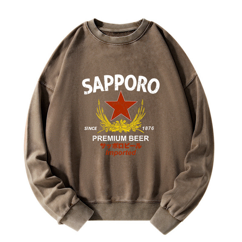 Tokyo-Tiger Sapporo Beer Essential Washed Sweatshirt