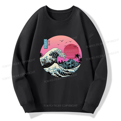 Tokyo-Tiger Japanese The Great Retro Wave Sweatshirt