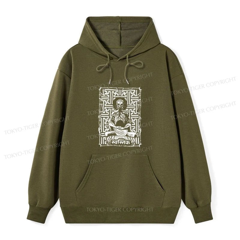 Tokyo-Tiger Sayagata Buddha Graphic Classic Hoodie