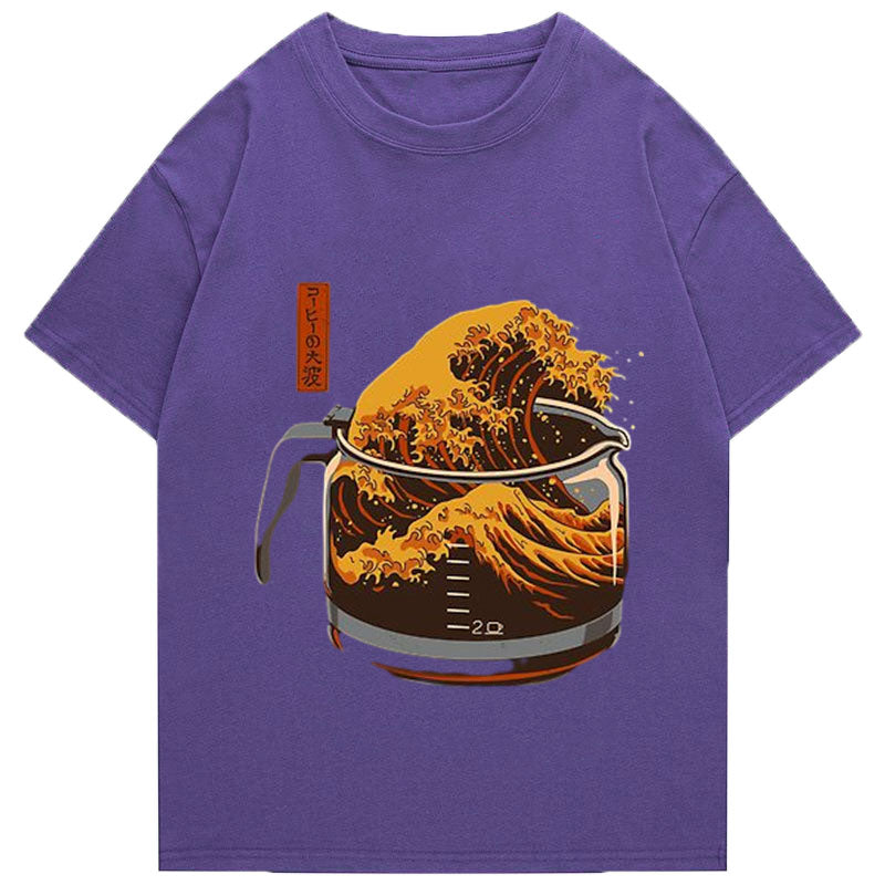 Tokyo-Tiger The Great Wave Off Coffee Japanese Classic T-Shirt