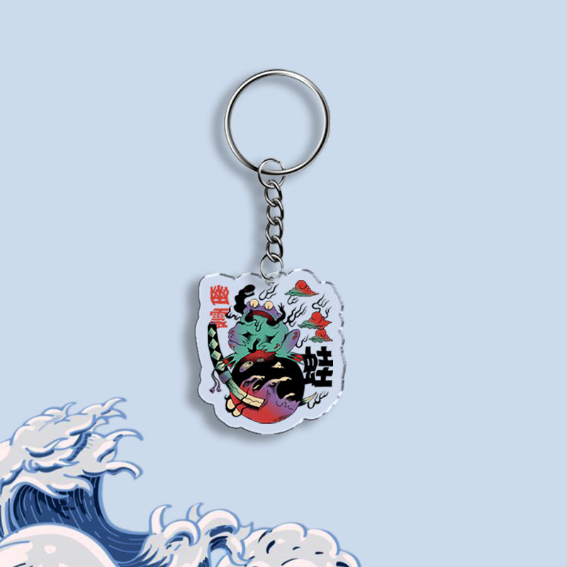 Tokyo-Tiger Ghosts and Frogs Japanese Keychain