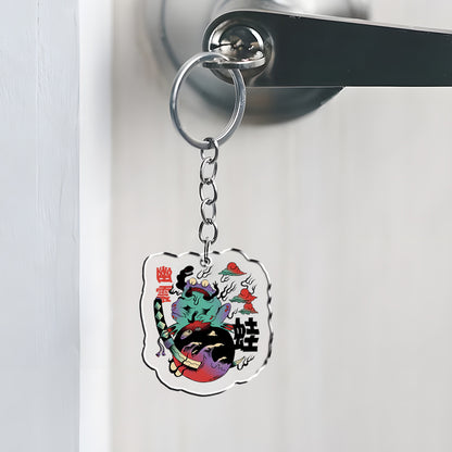 Tokyo-Tiger Ghosts and Frogs Japanese Keychain