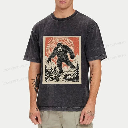 Tokyo-Tiger Bigfoot Monster Japanese Washed T-Shirt