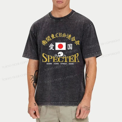 Tokyo-Tiger Specter Down Town Street Gang Washed T-Shirt