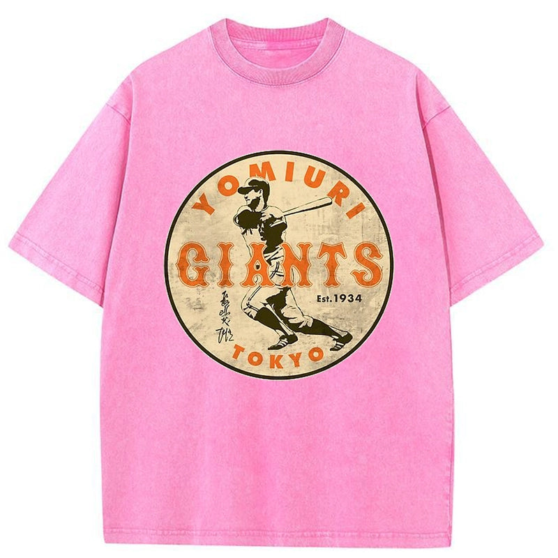 Tokyo-Tiger Yomiuri Giants Shigeru Nagashima Washed T-Shirt