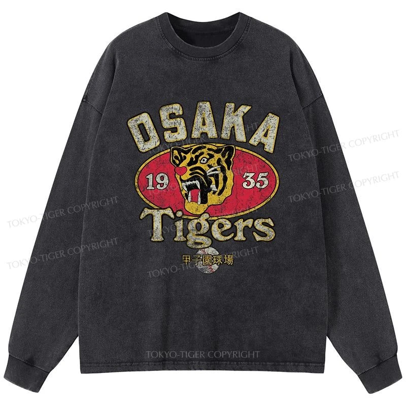 Tokyo-Tiger Osaka Tigers 1935 Washed Long Sleeve T-Shirt