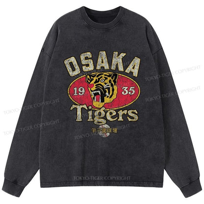 Tokyo-Tiger Osaka Tigers 1935 Washed Long Sleeve T-Shirt