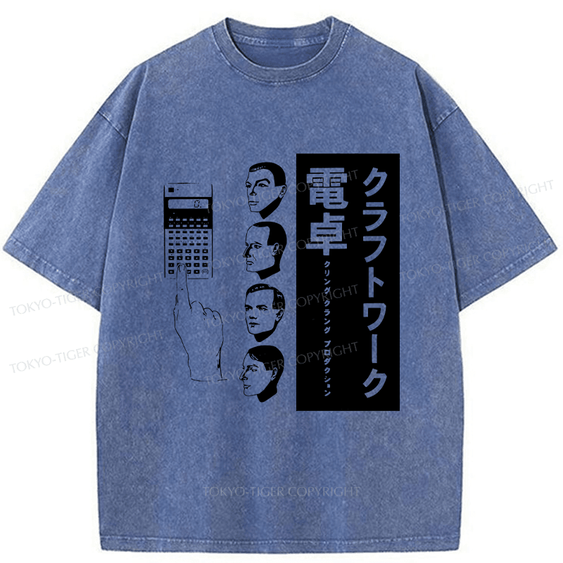 Tokyo-Tiger Kraftwerk Japan Washed T-Shirt