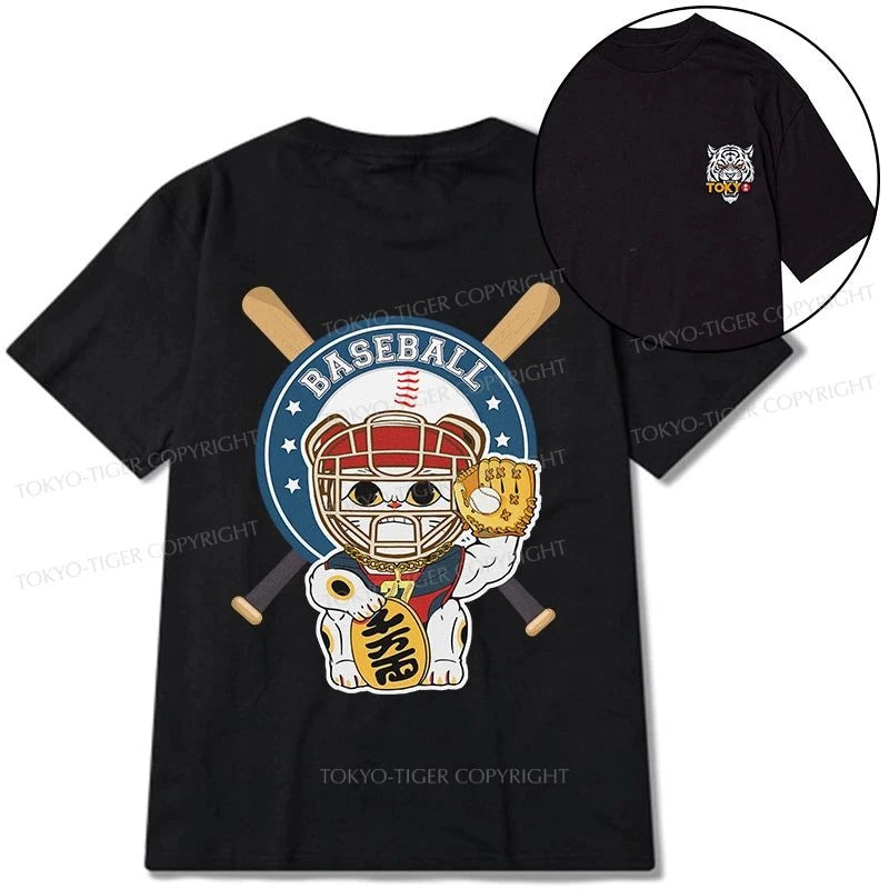 Tokyo-Tiger Janpaese Baseball Cat Front Back Classic T-Shirt