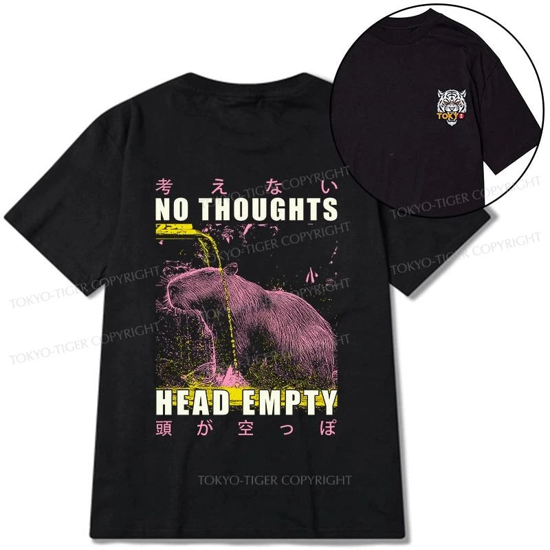 Tokyo-Tiger No Thoughts Head Empty Front Back Classic T-Shirt