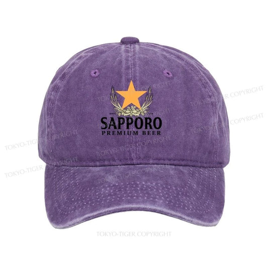 Tokyo-Tiger Sapporo Beer Logo Japanese Washed Cap